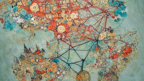 Network map created with Disco Diffusion
