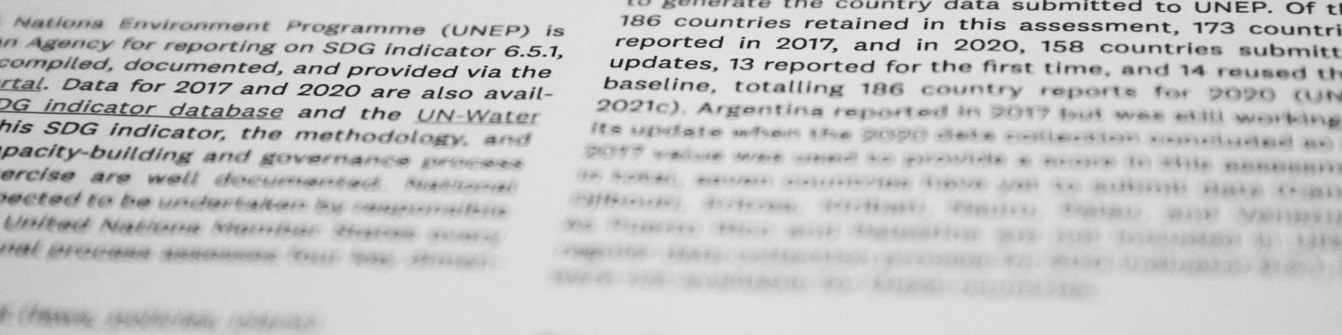 Page of Global Water Security 2023 Assessment report