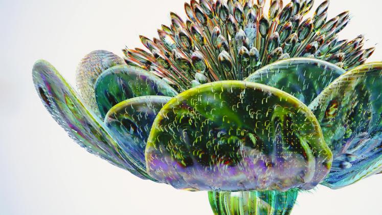 An artist’s illustration depicting how AI could be used in the field of sustainability.