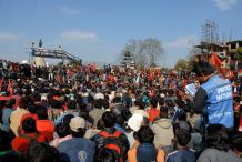 OHCHR Staff Monitors YCL Demonstration in Nepal