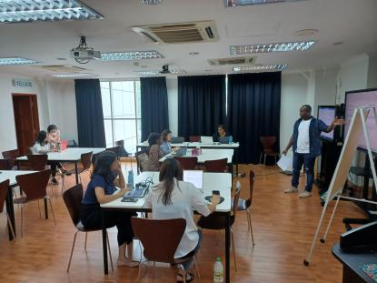IIGH researcher providing a training session. 